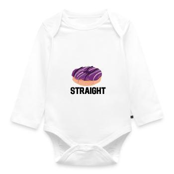Ace Pride Month Donut LGBTQ Gift Asexual - Organic Longsleeve Baby Bodysuit - white - Front