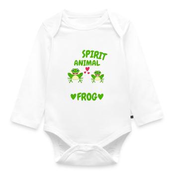 Toads Animal Lovers Amphibians Gift Frog - Organic Longsleeve Baby Bodysuit - white - Front