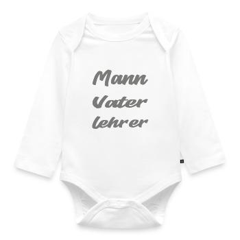 Vater Und Lehrer - Baby Bio-Langarm-Body - Weiß - Vorne