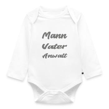 Anwalt - Baby Bio-Langarm-Body - Weiß - Vorne