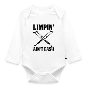 Limpin' Ain't Easy 20 - Organic Longsleeve Baby Bodysuit - white - Front