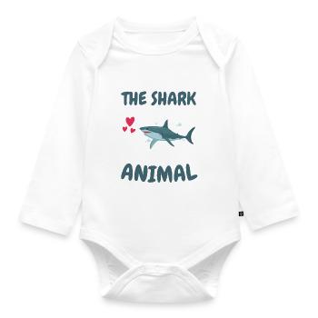 Favorite Animal Predator Ocean Animal Gift Shark - Organic Longsleeve Baby Bodysuit - white - Front