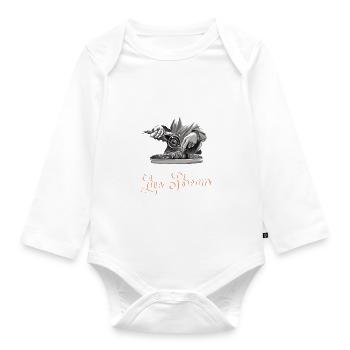 Fliegenfischer-design Für Bachforelle - Body Bébé bio manches longues - blanc - Devant