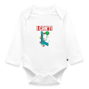 Laser-tag-geburtstagsparty-design Für - Body Bébé bio manches longues - blanc - Devant