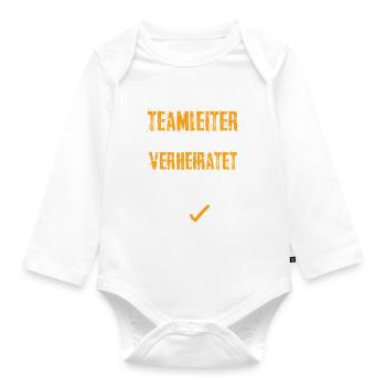 Teamleiter und Verheiratet - Baby Bio-Langarm-Body - Weiß - Vorne