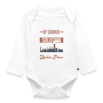Nuklearingenieur Und Kernkraftwerk Kernenergie - Baby Bio-Langarm-Body - Weiß - Vorne