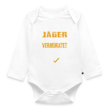 Jäger und Verheiratet - Baby Bio-Langarm-Body - Weiß - Vorne
