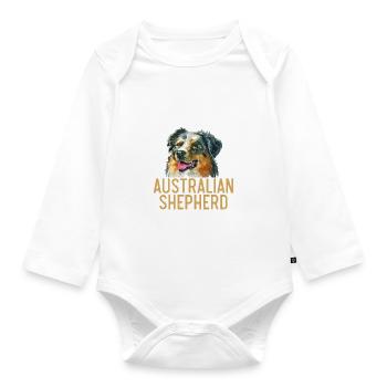 Australian Shepherd Gifts - Organic Longsleeve Baby Bodysuit - white - Front
