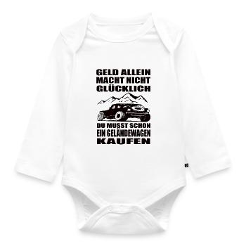 Geländewagen - Baby Bio-Langarm-Body - Weiß - Vorne