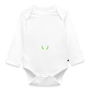 Veganer I Look This Good Because I Am Vegan Veggie - Organic Longsleeve Baby Bodysuit - white - Front