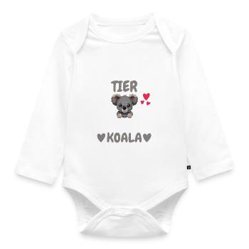 Australien Tier Geschenk Tierliebhaber Koala - Baby Bio-Langarm-Body - Weiß - Vorne