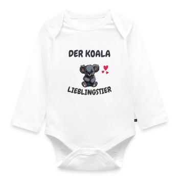 Lieblingstier Zoo Tier Geschenk Australien Koala - Baby Bio-Langarm-Body - Weiß - Vorne