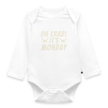 Cadeaux Crab Lover - Body Bébé bio manches longues - blanc - Devant