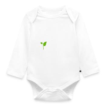 Veganer Make Every Bite Count Go Vegan Veganerin - Baby Bio-Langarm-Body - Weiß - Vorne
