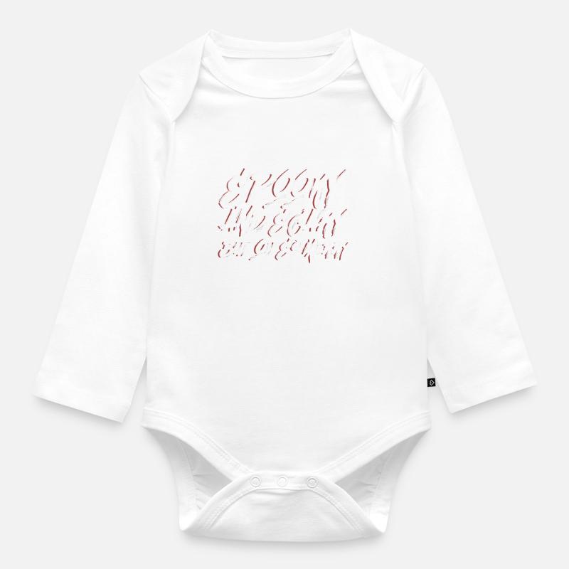 Effrayant effrayant, mais vraiment heureux - Goth - Body Bébé bio manches longues - blanc