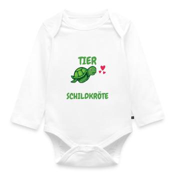 Mein spirituelles Tier Geschenk Ozean Schildkröte - Baby Bio-Langarm-Body - Weiß - Vorne