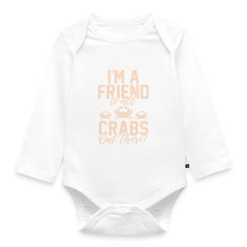 Cadeaux Crab Lover - Body Bébé bio manches longues - blanc - Devant