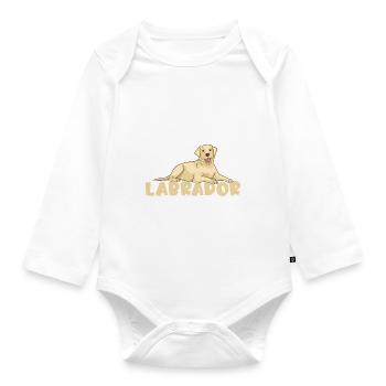Cadeaux amoureux du Labrador - Body Bébé bio manches longues - blanc - Devant