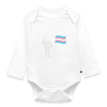 Transgender Trans LGBTQ - Baby Bio-Langarm-Body - Weiß - Vorne