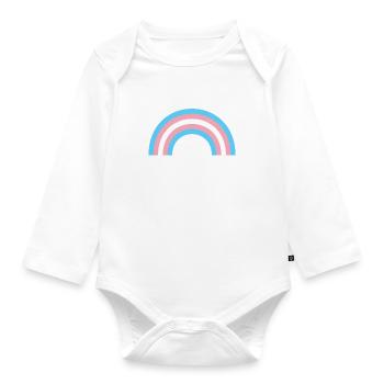 Transgender Trans LGBTQ - Baby Bio-Langarm-Body - Weiß - Vorne