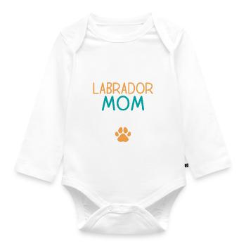 Labrador Lover Gifts - Organic Longsleeve Baby Bodysuit - white - Front