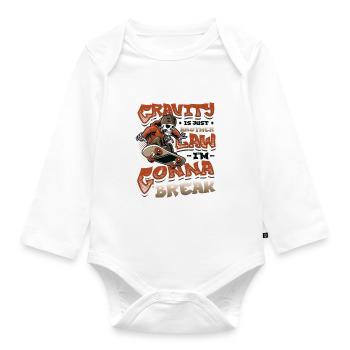 Skateboard Halfpipe, Tricks, Skateboarding - Organic Longsleeve Baby Bodysuit - white - Front