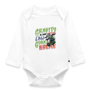 Skateboard Halfpipe, Tricks, Skateboarding - Organic Longsleeve Baby Bodysuit - white - Front