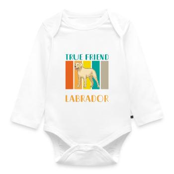 Cadeaux amoureux du Labrador - Body Bébé bio manches longues - blanc - Devant