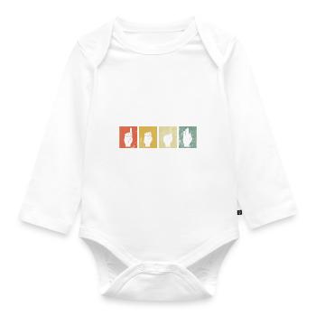 Hörgerät Und Handgebärdensprache Deaf Pride - Organic Longsleeve Baby Bodysuit - white - Front