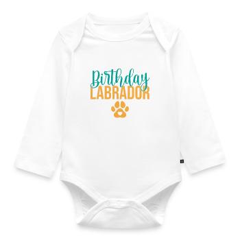 Labrador Lover Gifts - Organic Longsleeve Baby Bodysuit - white - Front