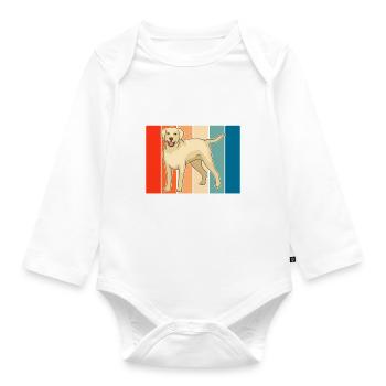 Labrador Lover Gifts - Organic Longsleeve Baby Bodysuit - white - Front