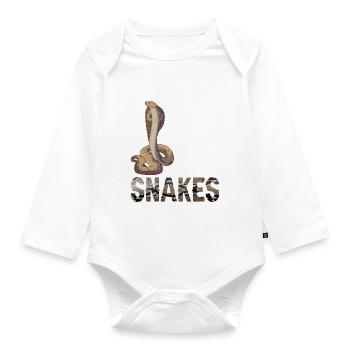 Juste un garçon qui aime les serpents 3 - Body Bébé bio manches longues - blanc - Devant