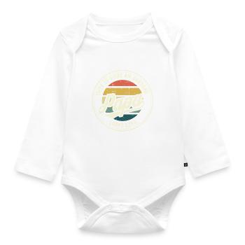 Best Dad Father's Day Dad Dad Dad Retro Gift - Organic Longsleeve Baby Bodysuit - white - Front