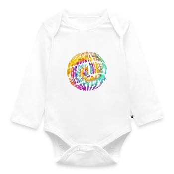 Bad vibes don't match the outfit - hippie - Organic Longsleeve Baby Bodysuit - white - Front