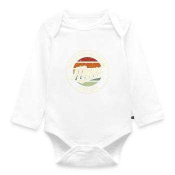 Bester Mama Muttertag Mutter Mom Retro Geschenk - Baby Bio-Langarm-Body - Weiß - Vorne