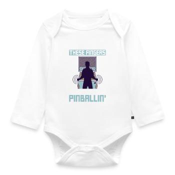 Flipper-arcade-spieldesign Für - Body Bébé bio manches longues - blanc - Devant