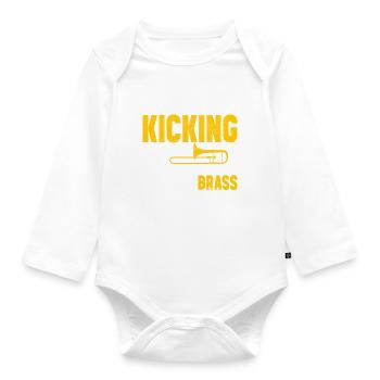 Posaune Trombone - Organic Longsleeve Baby Bodysuit - white - Front