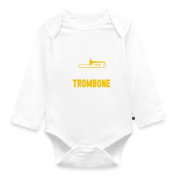 Posaune Trombone - Organic Longsleeve Baby Bodysuit - white - Front