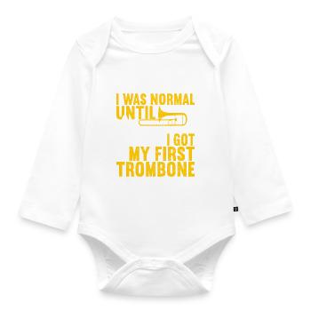 Posaune Trombone - Organic Longsleeve Baby Bodysuit - white - Front