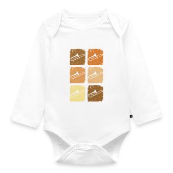 Posaune Trombone - Organic Longsleeve Baby Bodysuit - white - Front