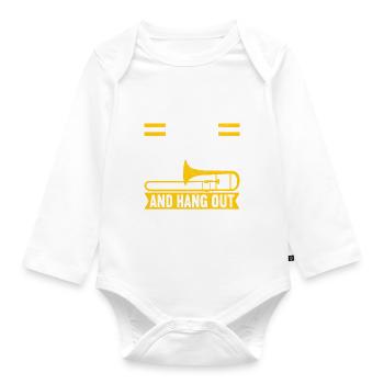 Posaune Trombone - Organic Longsleeve Baby Bodysuit - white - Front