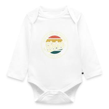 Best Sister Sister Heart Retro Sis Gift - Organic Longsleeve Baby Bodysuit - white - Front