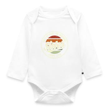 Best Sister Sister Heart Retro Sis Gift - Organic Longsleeve Baby Bodysuit - white - Front