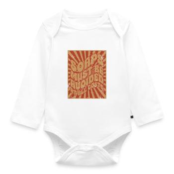 Les savons doivent être évités - costume hippie - Body Bébé bio manches longues - blanc - Devant