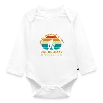 Not All Who Wander Are Lost Some Are Looking For - Baby Bio-Langarm-Body - Weiß - Vorne