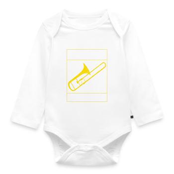 Posaune Trombone - Organic Longsleeve Baby Bodysuit - white - Front