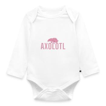 Axolotl Liebhaber Geschenke - Baby Bio-Langarm-Body - Weiß - Vorne