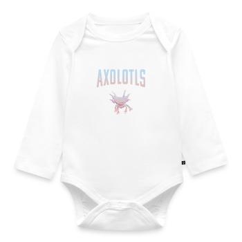 Axolotl Liebhaber Geschenke - Baby Bio-Langarm-Body - Weiß - Vorne