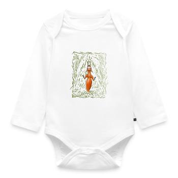 Accrochez-vous à la créature de la forêt d’écureuils - Body Bébé bio manches longues - blanc - Devant