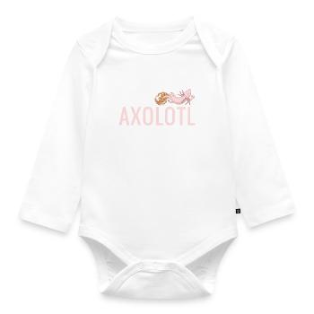 Axolotl Liebhaber Geschenke - Baby Bio-Langarm-Body - Weiß - Vorne